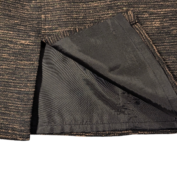 Mary Kay By Twinhill Black and Gold Pencil Skirt Size 6 - Picture 9 of 10